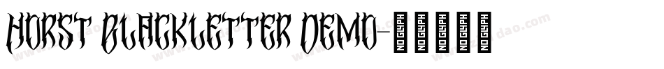 Horst Blackletter Demo字体转换